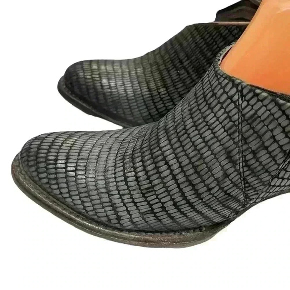 FREEBIRD BY STEVEN Shae Women’s Gray Silver Leather Lizard Clog Mules US 7 - Picture 2 of 12